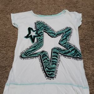 Justice teal shirt